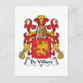 De Villiers Familienwappen Postkarte (Vorderseite)