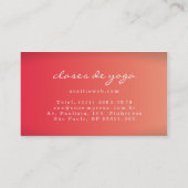 De Visita Flor de Loto Tarjetas Visitenkarte (Rückseite)