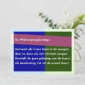 De Wijkverpleegkundige Dankeskarte (Stehend Vorderseite)
