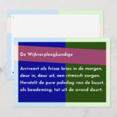 De Wijkverpleegkundige Dankeskarte (Vorne/Hinten)