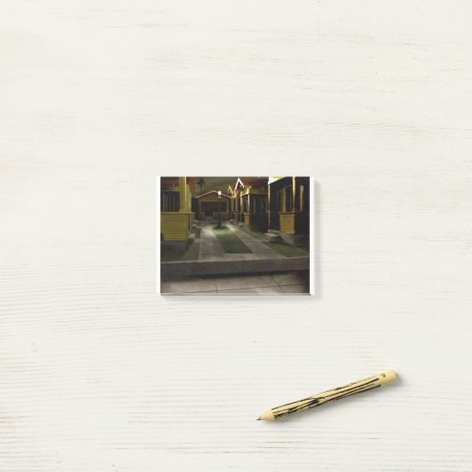 DEA01 Bungalows.tif Post-it Klebezettel (Auf Schreibtisch)