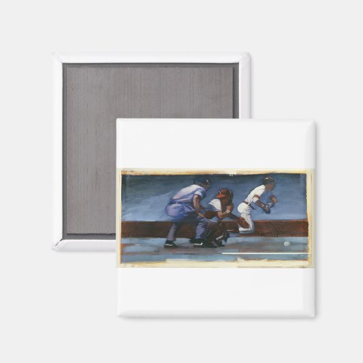 DEA23 Baseball 2,tif Magnet (Vorderseite/Rückseite)