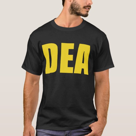 Dea-Agent-lustiges Halloween-Kostüm-Marine-Gold T-Shirt (Vorderseite)