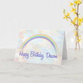 Deacon Birthday, Regenbogen der Segnungen Karte (Gelbe Blume)