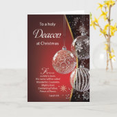 Deacon Christmas Bible Quote Ornamente Karte (Gelbe Blume)