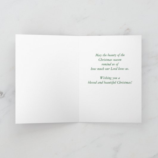 Deacon, Christmas Poinsettias Feiertagskarte (Innenseite)