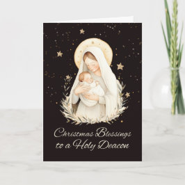 Deacon Christmas Segnungen Madonna und Kind Karte