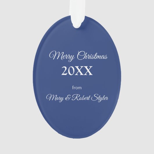 Deacon Christmas Sessings Manger on Blue Ornament (Rückseite)