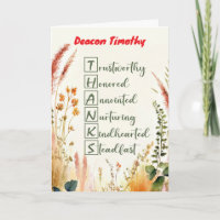 Deacon Clergy Appreciation Day Individuelle Name D