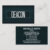 Deacon Elegante Stripe Business Card Visitenkarte (Vorne/Hinten)