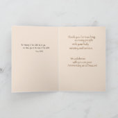 Deacon Jahrestag der Entsandung Gold Cross Karte (Innenseite)