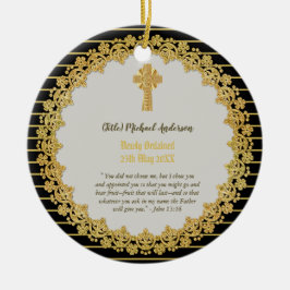 DEACON neu Ordinierte Verse-Geschenkidee Keramik Ornament