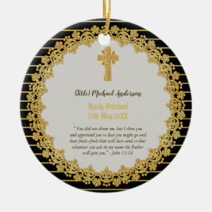 DEACON neu Ordinierte Verse-Geschenkidee Keramik Ornament