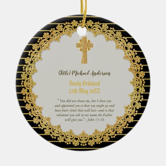 DEACON neu Ordinierte Verse-Geschenkidee Keramik Ornament (Vorne)