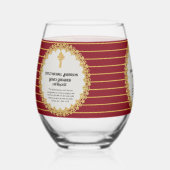 DEACON neu Ordinierte Verse-Geschenkidee Weinglas Ohne Stiel (Vorderseite)