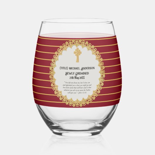 DEACON neu Ordinierte Verse-Geschenkidee Weinglas Ohne Stiel (Links)