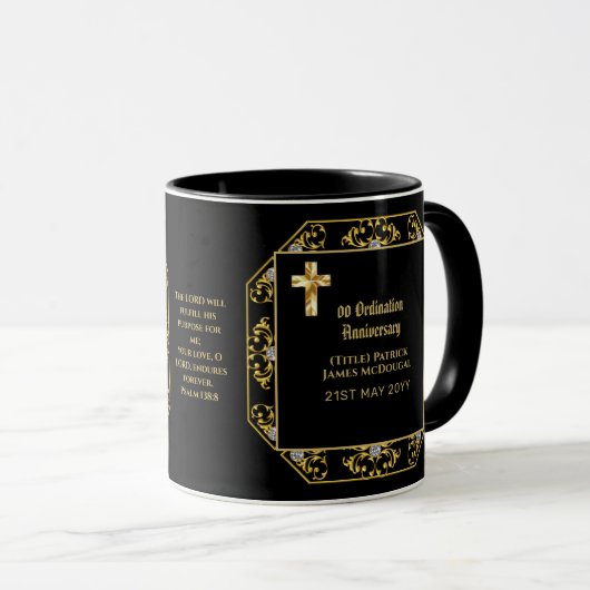 DEACON Ordination JEDES JAHR JEDES JAHR - Custom Tasse (VorderseiteRechts)
