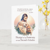 Deacon Ordination Jubiläum Jesus Good Shepherd Karte (Gelbe Blume)
