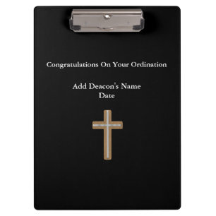 Deacon Ordised Ordination Gift Gedenk Klemmbrett