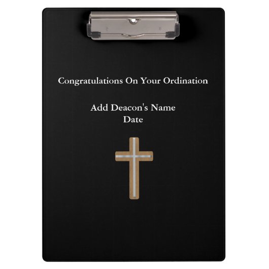 Deacon Ordised Ordination Gift Gedenk Klemmbrett (Vorderseite)