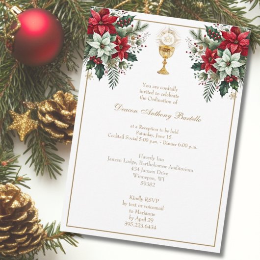 Deacon Priest Ordination Empfang Bloral Einladung