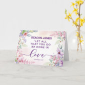 Deacon Religious Valentine's Day Liebe Scripture Karte (Gelbe Blume)