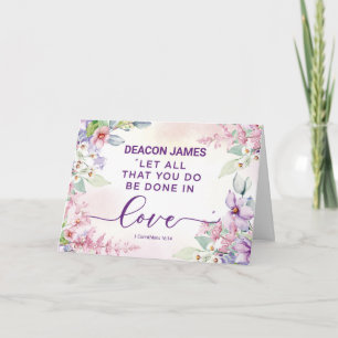 Deacon Religious Valentine's Day Liebe Scripture Karte