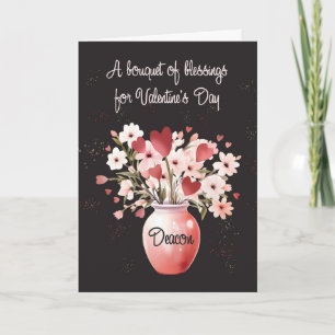 Deacon Religious Valentinstag Bouquet Segings Karte