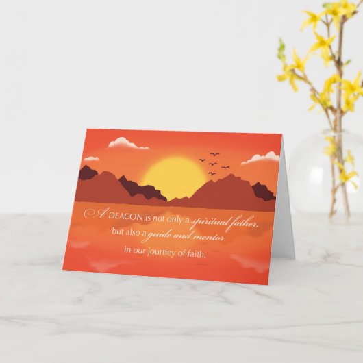 Deacon Vathers Day mit sonniger Landschaft Karte (Gelbe Blume)