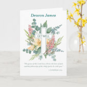Deacon wird gut religiöses Kreuz mit Wildblumen Karte (Gelbe Blume)