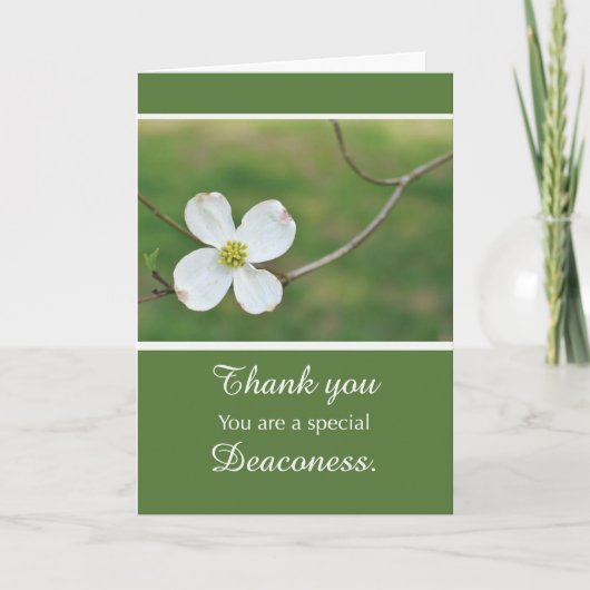 Deaconess Danke Dogwood Blossom Karte (Vorderseite)