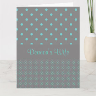 Deacons Ehefrau Danke-Card Dankeskarte