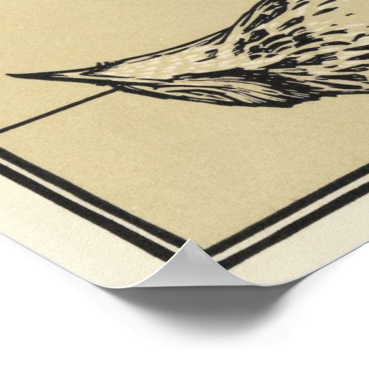 Dead Bird von Julie de Graag Art Nouveau Poster (Ecke)