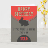 Dead Birthday Bunny Karte (Gelbe Blume)