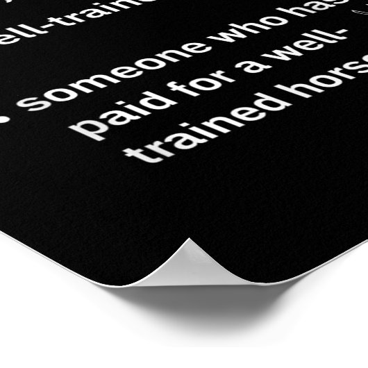 Dead-broke Definition Dead-pleite Defined Well Tra Poster (Ecke)