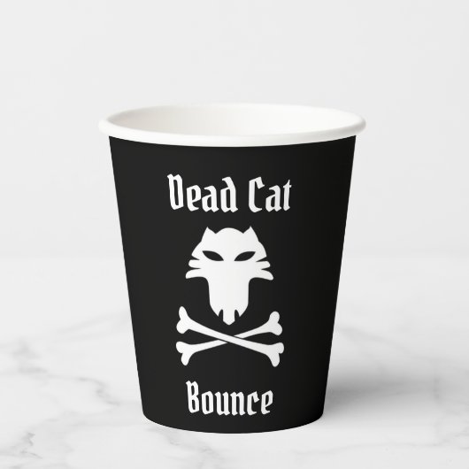 Dead Cat Bounce Pappbecher (Vorderseite)
