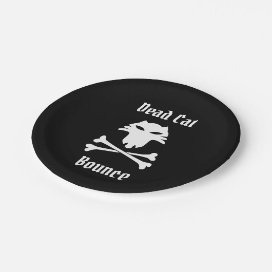 Dead Cat Bounce Pappteller (Schrägansicht)