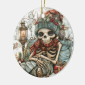 Dead Cosy - Winter Skeleton Vibes" Keramik Ornament (Links)