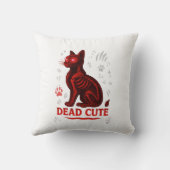Dead Cute – Halloween Cat T-Shirt Kissen (Rückseite)
