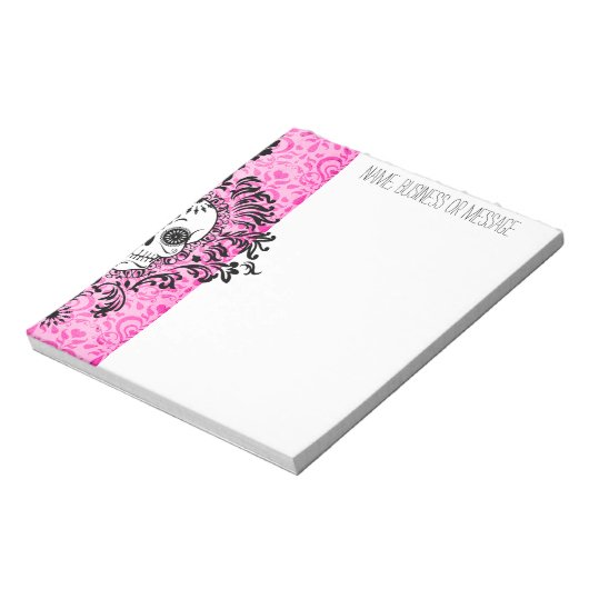 Dead Damask - Benutzerdefinierter Skull-Notepad fü Notizblock (Rotiert)
