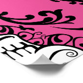 Dead Damask - Chic Sugar Skull Art Poster (Ecke)