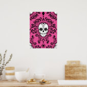 Dead Damask - Chic Sugar Skull Art Poster (Küche)