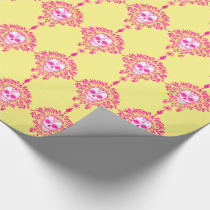 Dead Damask - Chic Sugar Skulls Wrapping Paper Geschenkpapier
