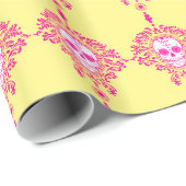 Dead Damask - Chic Sugar Skulls Wrapping Paper Geschenkpapier (Rolleneckpunkt)