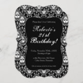 Dead Damask - Spezielle Einladungen für den Zucker (Vorne/Hinten)