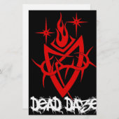 Dead Daze Tribal Heart Briefpapier (Vorne/Hinten)