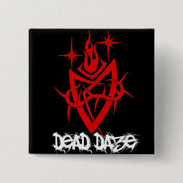 Dead Daze Tribal Heart Button