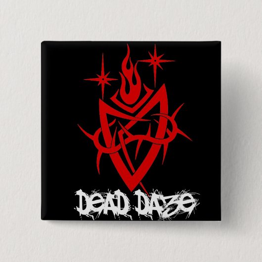 Dead Daze Tribal Heart Button (Vorderseite)