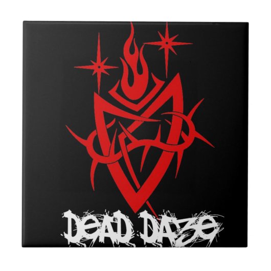 Dead Daze Tribal Heart Fliese (Vorderseite)