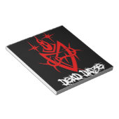Dead Daze Tribal Heart Notizblock (angewinkelt)